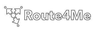 Route4Me logo with stylized connected nodes and lines forming a route-like pattern to the left of the company name in bold letters